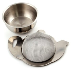 Arbatinuko formos sietelis su stovu arbatai ir žolelėms