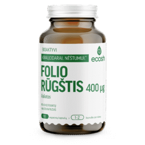 ECOSH bioaktyvi folio rūgštis (foliatas), 400 µg, 90 kapsulių
