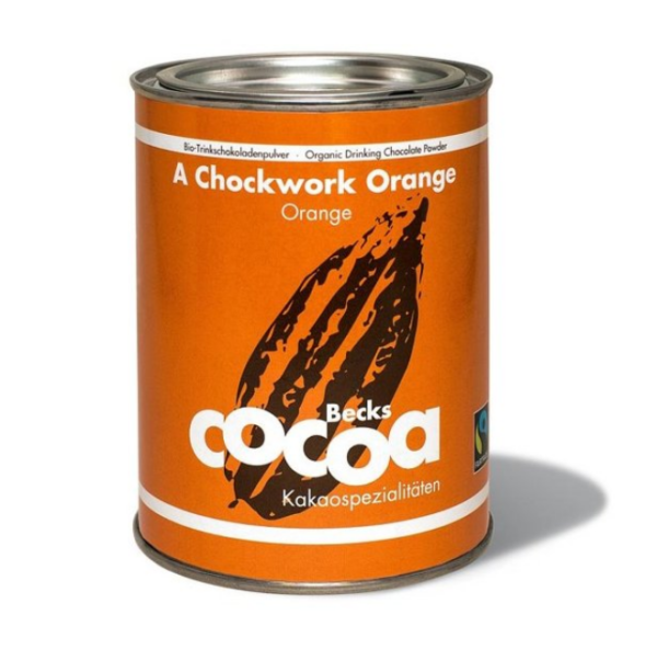 Becks Cocoa BIO tirpus šokoladas „CHOCKWORK ORANGE” su apelsino žievele ir imbieru, 250g