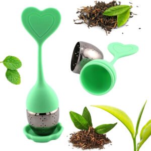 Metalinis arbatos sietelis su silokonine rankena