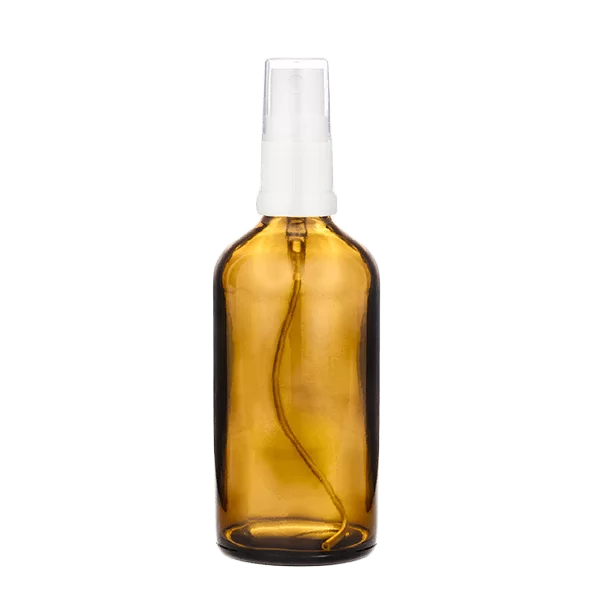 Rudas stiklinis buteliukas 100 ml + stiklo pipete