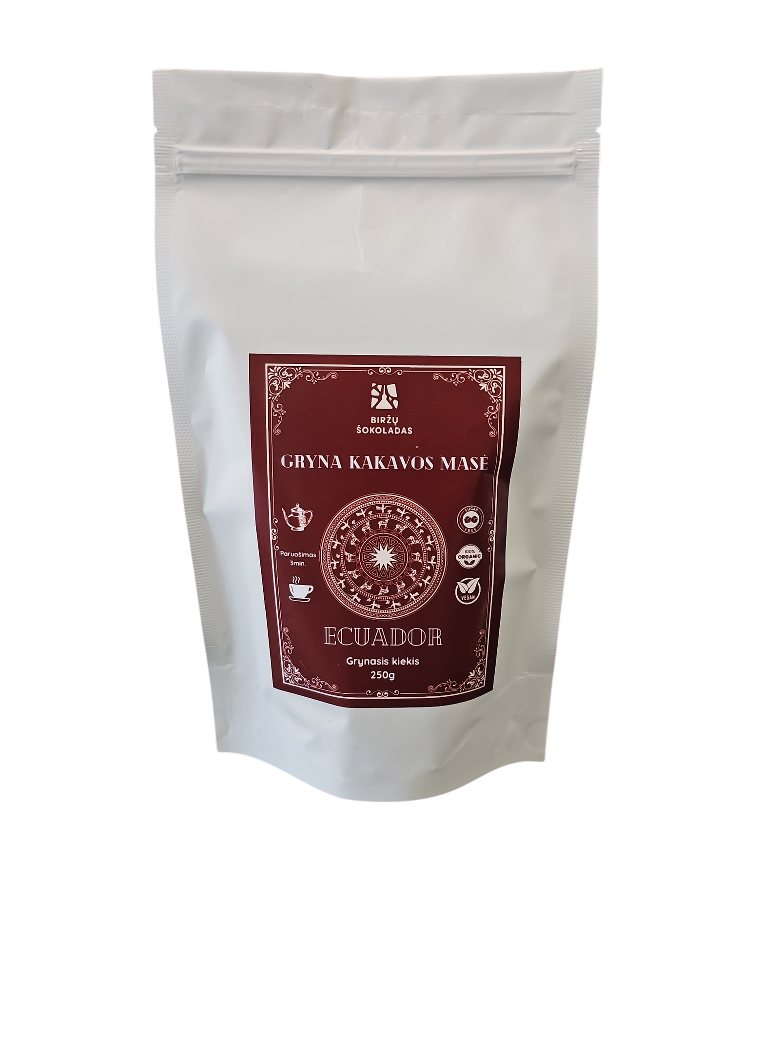 Gryna kakavos masė EQUADOR 250g