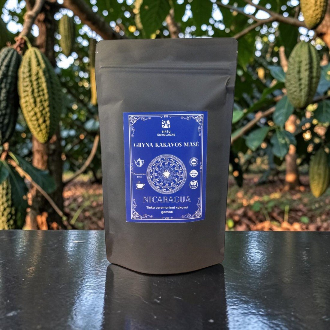 Gryna kakavos masė NICARAGUA 250g